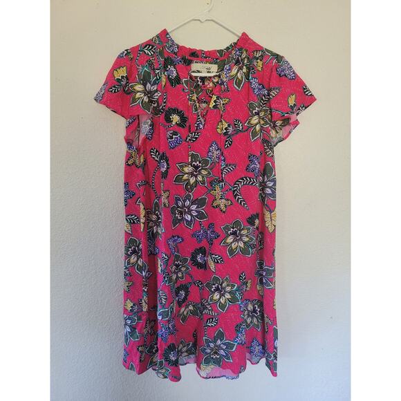 LOFT Dresses & Skirts - Loft Women's Pink Floral Print Dress size Medium‎ #14